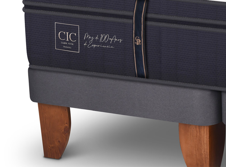 JUEGO DE DORMITORIO CIC CAMA EUROPEA GRAND PREMIUM KING + RESPALDO ANTIQUE - 3