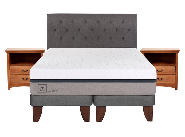 JUEGO DE DORMITORIO CIC CAMA EUROPEA BALANCE BD KING + SET KAVERY - 1