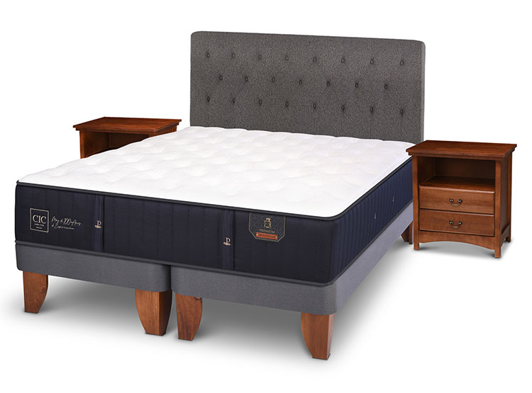 JUEGO DE DORMITORIO CIC CAMA EUROPEA PREMIUM KING + SET KAVERY - 2