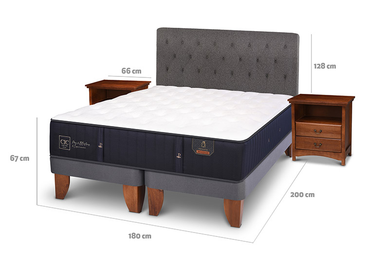 JUEGO DE DORMITORIO CIC CAMA EUROPEA PREMIUM KING + SET KAVERY - 3