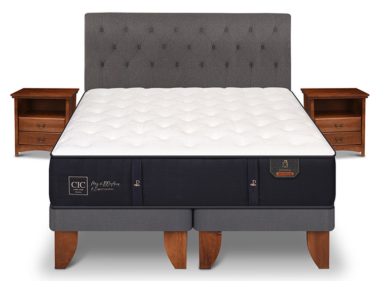 JUEGO DE DORMITORIO CIC CAMA EUROPEA PREMIUM KING + SET KAVERY - 1