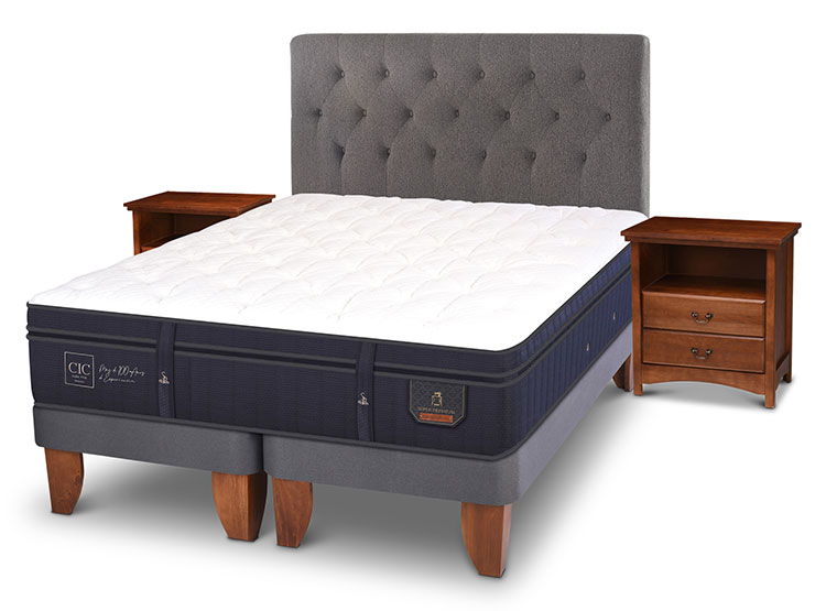 JUEGO DE DORMITORIO CIC CAMA EUROPEA SUPER PREMIUM BD 2 PLAZAS + SET KAVERY - 2
