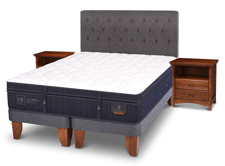 JUEGO DE DORMITORIO CIC CAMA EUROPEA SUPER PREMIUM KING + SET KAVERY - 2