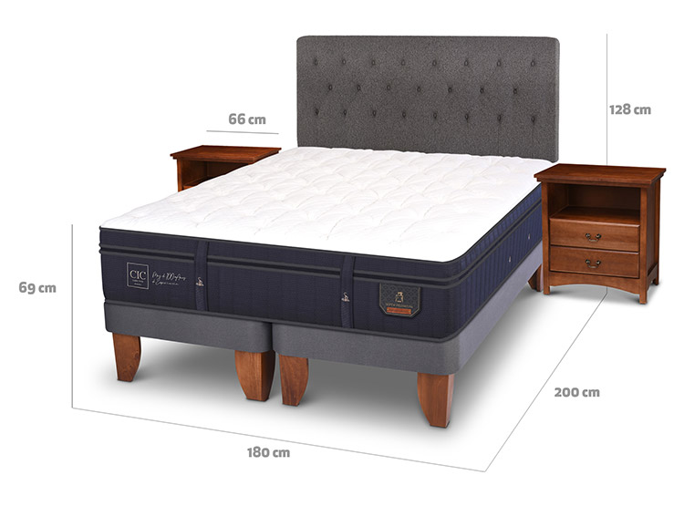 JUEGO DE DORMITORIO CIC CAMA EUROPEA SUPER PREMIUM KING + SET KAVERY - 3