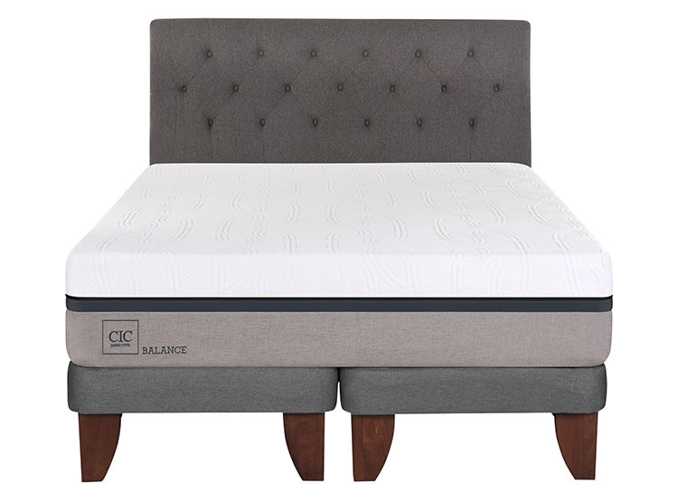 JUEGO DE DORMITORIO CIC CAMA EUROPEA BALANCE BD 2 PLAZAS + RESPALDO KAVERY - 1