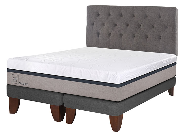 JUEGO DE DORMITORIO CIC CAMA EUROPEA BALANCE BD KING + RESPALDO KAVERY - 2