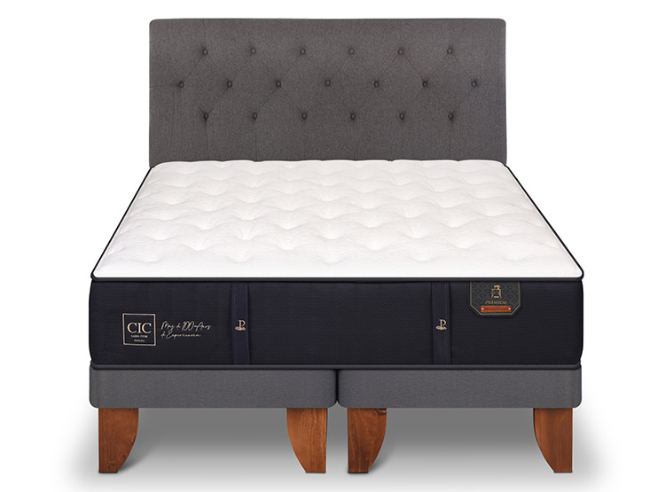 JUEGO DE DORMITORIO CIC CAMA EUROPEA PREMIUM BD 2 PLAZAS + RESPALDO KAVERY - 1
