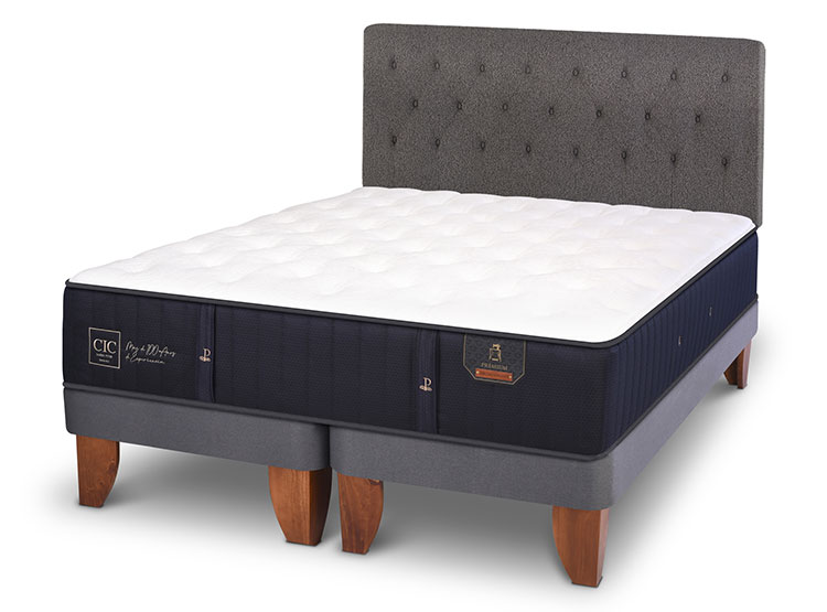 JUEGO DE DORMITORIO CIC CAMA EUROPEA PREMIUM KING + RESPALDO KAVERY - 2