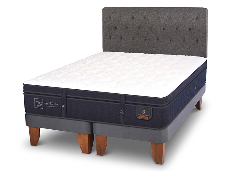JUEGO DE DORMITORIO CIC CAMA EUROPEA SUPER PREMIUM BD 2 PLAZAS + RESPALDO KAVERY - 2