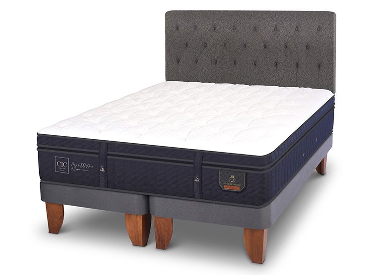 JUEGO DE DORMITORIO CIC CAMA EUROPEA SUPER PREMIUM KING + RESPALDO KAVERY - 2