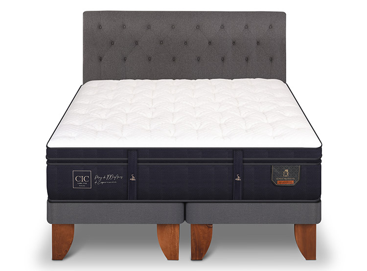 JUEGO DE DORMITORIO CIC CAMA EUROPEA SUPER PREMIUM KING + RESPALDO KAVERY - 1