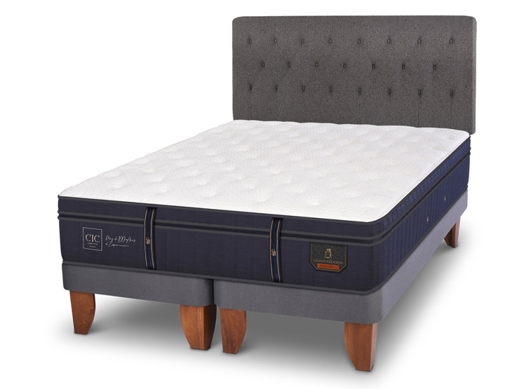 JUEGO DE DORMITORIO CIC CAMA EUROPEA GRAND PREMIUM KING + RESPALDO KAVERY - 2