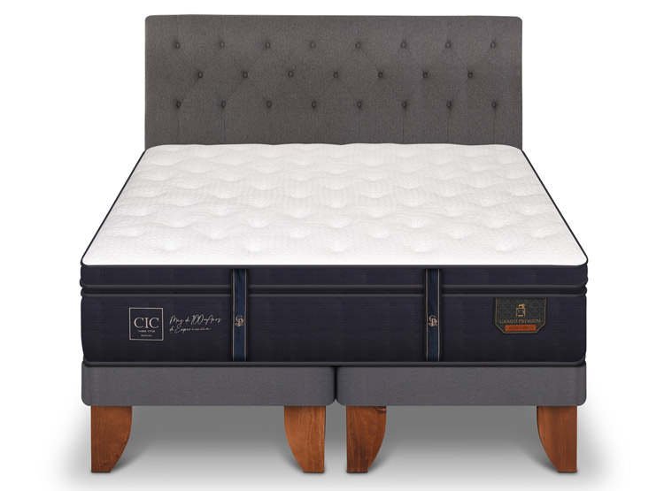 JUEGO DE DORMITORIO CIC CAMA EUROPEA GRAND PREMIUM KING + RESPALDO KAVERY - 1