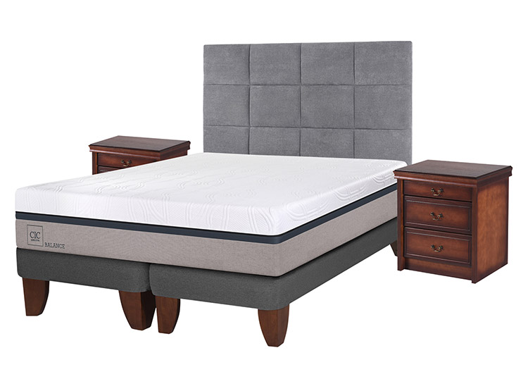 JUEGO DE DORMITORIO CIC CAMA EUROPEA BALANCE BD KING + SET TAMESIS - 2