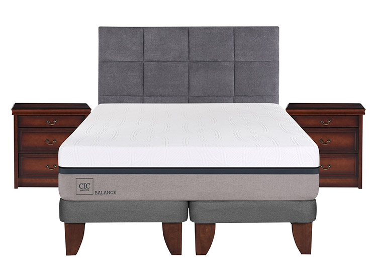 JUEGO DE DORMITORIO CIC CAMA EUROPEA BALANCE BD KING + SET TAMESIS - 1