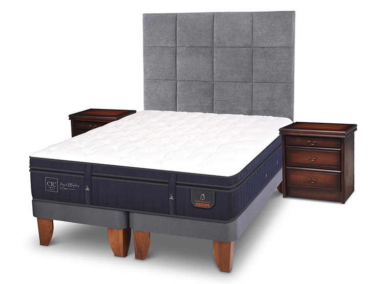 JUEGO DE DORMITORIO CIC CAMA EUROPEA SUPER PREMIUM KING + SET TAMESIS - 2
