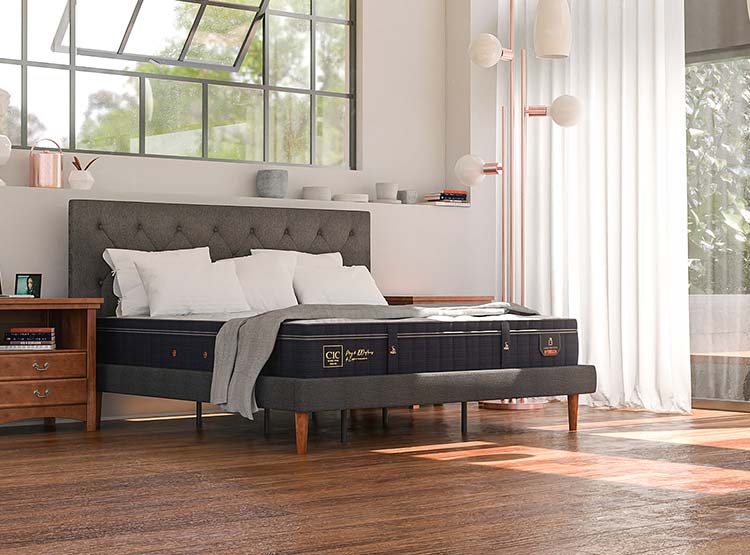 JUEGO DE DORMITORIO CIC CAMA EUROPEA SUPER PREMIUM KING + SET TAMESIS - 9