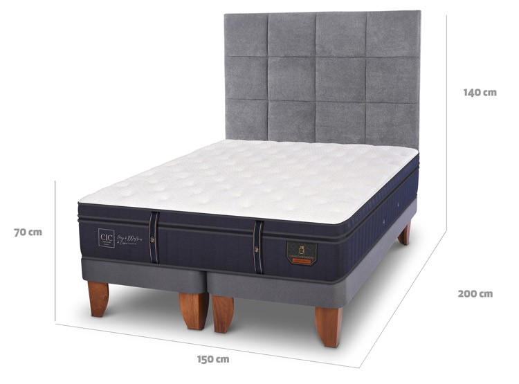 CAMA EUROPEA CIC GRAND PREMIUM BD 2 PLAZAS + RESPALDO TAMESIS - 11