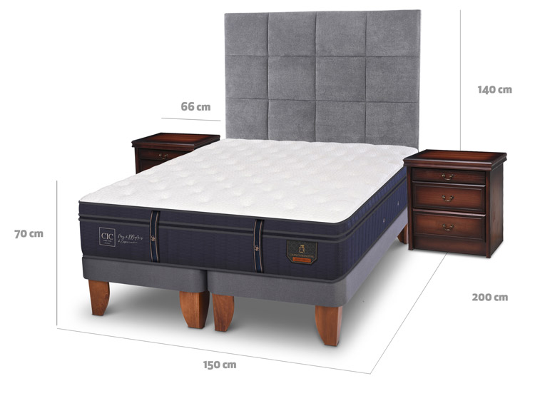 CAMA EUROPEA CIC GRAND PREMIUM BD 2 PLAZAS + SET TAMESIS - 11