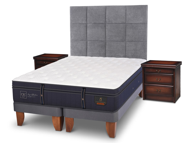 JUEGO DE DORMITORIO CIC CAMA EUROPEA GRAND PREMIUM KING + SET TAMESIS - 2
