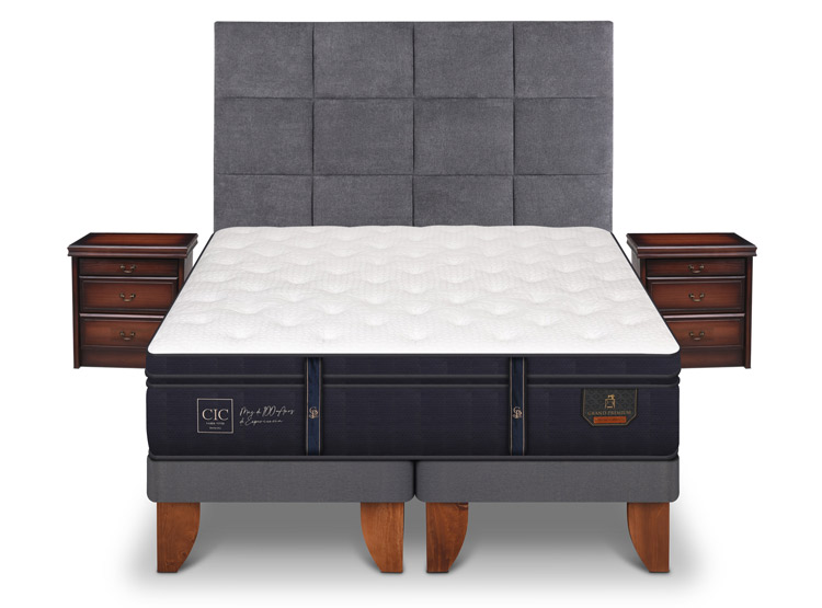JUEGO DE DORMITORIO CIC CAMA EUROPEA GRAND PREMIUM KING + SET TAMESIS - 1