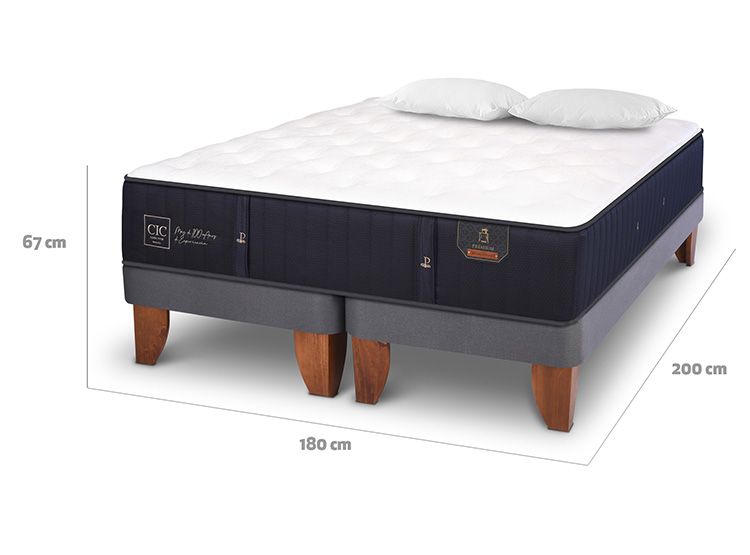 JUEGO DE DORMITORIO CIC CAMA EUROPEA PREMIUM KING + ALMOHADAS - 3