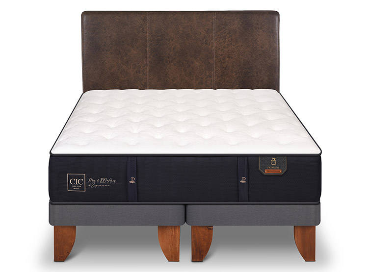 JUEGO DE DORMITORIO CIC CAMA EUROPEA PREMIUM KING + RESPALDO BAKER - 1
