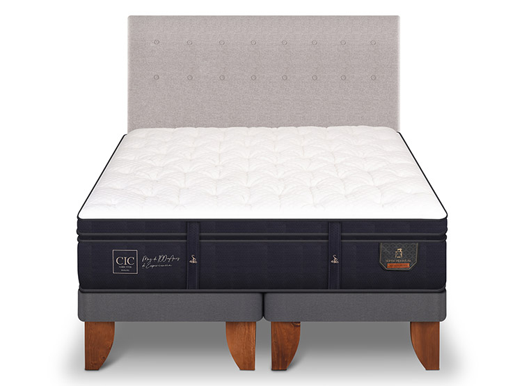 JUEGO DE DORMITORIO CIC CAMA EUROPEA SUPER PREMIUM KING + RESPALDO TIGRIS - 1
