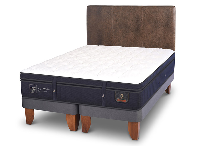 JUEGO DE DORMITORIO CIC CAMA EUROPEA SUPER PREMIUM KING + RESPALDO BAKER - 2