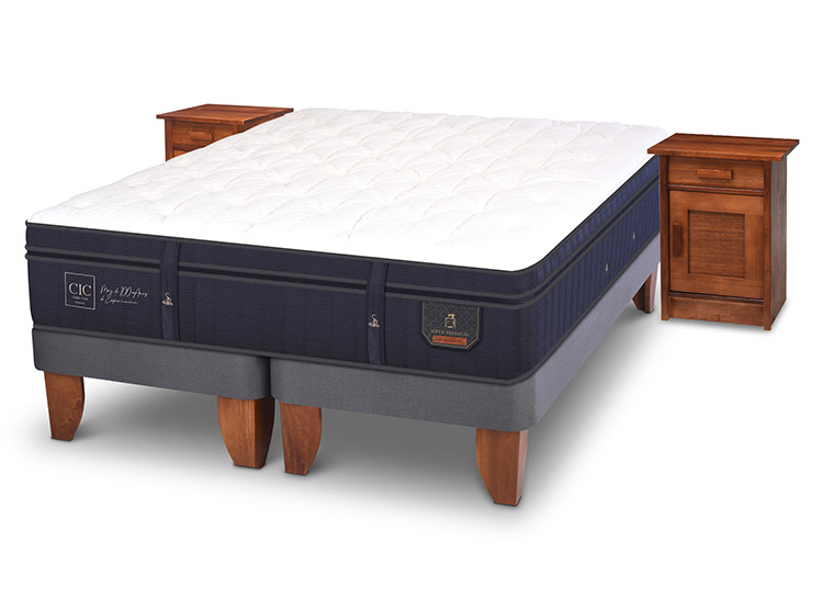 JUEGO DE DORMITORIO CIC CAMA EUROPEA SUPER PREMIUM KING + VELADORES MILAN - 2