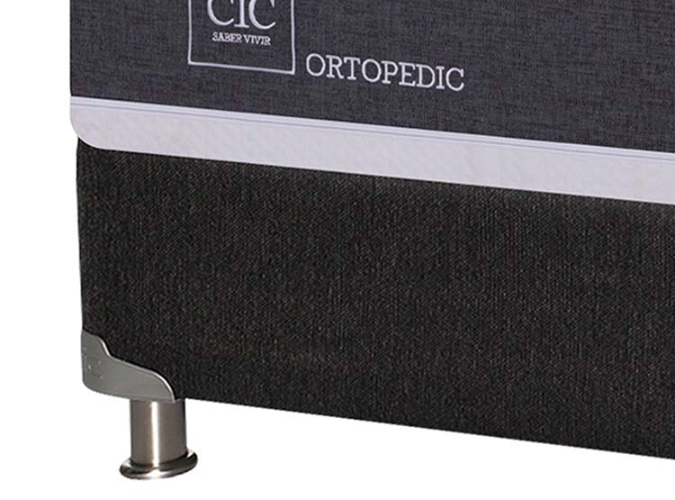 JUEGO DE DORMITORIO CIC CAMA BOX SPRING ORTOPEDIC B5 1 PLAZA NEGRO + SET DUBLIN CHOCOLATE - 3