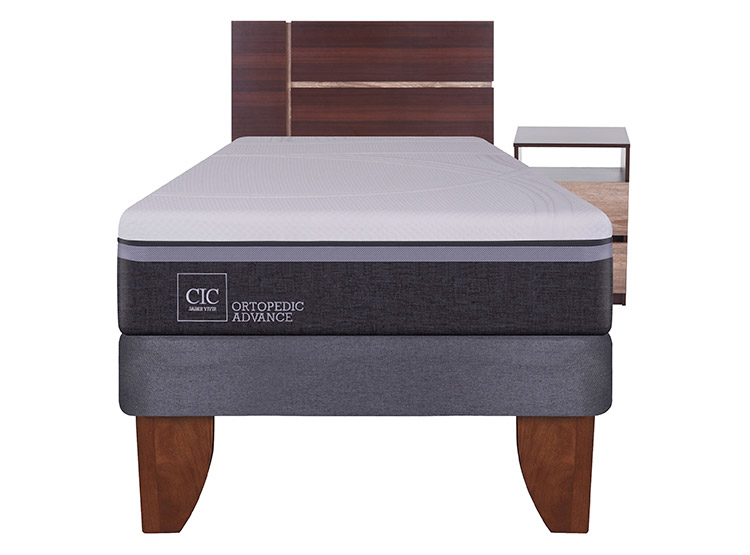 JUEGO DE DORMITORIO CIC CAMA EUROPEA ORTOPEDIC ADVANCE 1.5 PLAZAS + SET ENIO - 1
