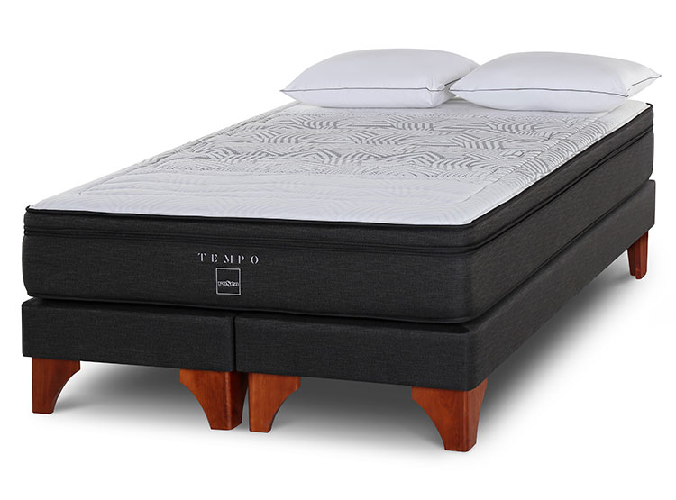 BOX SPRING ROSEN TEMPO BD 2 PL + ALMOHADAS EXTRA - 1