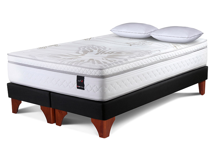 BOX SPRING ROSEN ART 4 BD 2 PL + ALMOHADAS EXTRA - 1