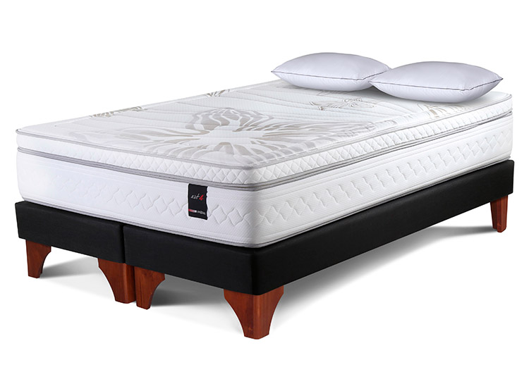 BOX SPRING ROSEN ART 4 SUPER KING + ALMOHADAS EXTRA - 1