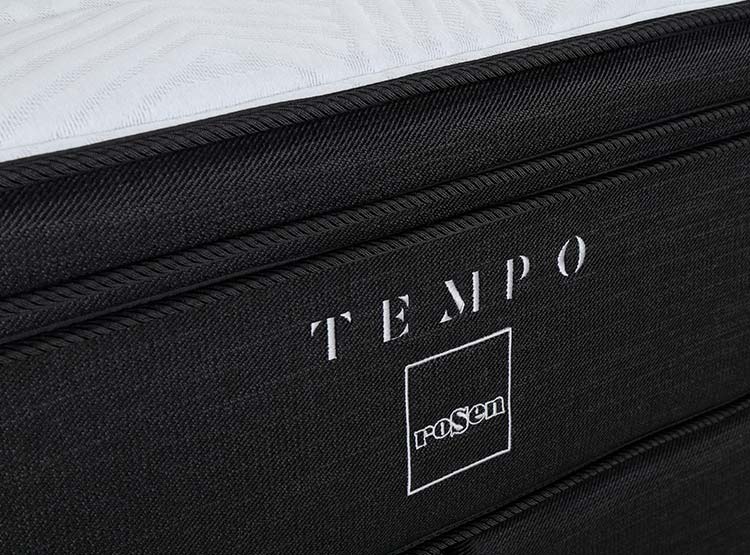 BOX SPRING ROSEN TEMPO BD 2 PL + SET ISSEY GRAFITO + ALMOHADAS - 8