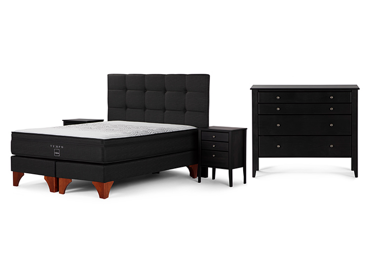 BOX SPRING ROSEN TEMPO BD 2 PL + SET ISSEY BAKER GRAF - 1