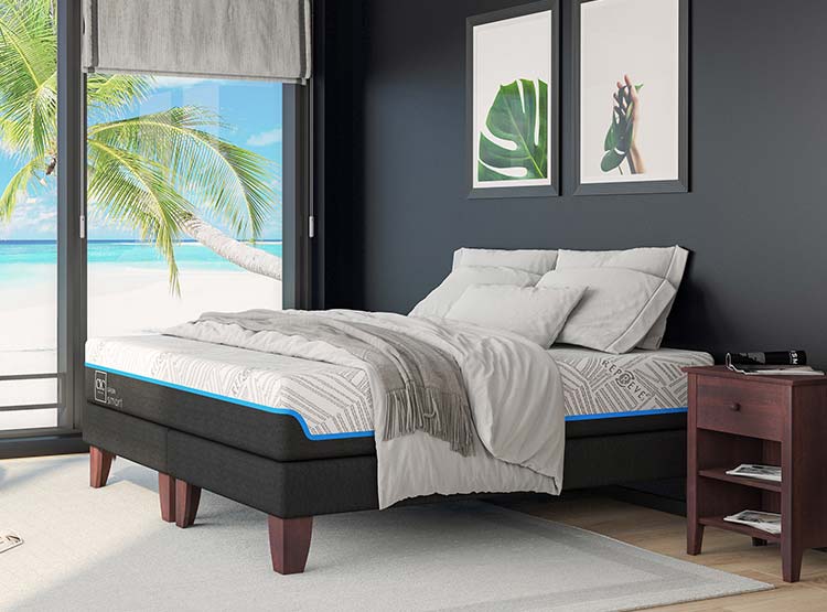 JUEGO DE DORMITORIO CIC CAMA EUROPEA GREEN INFINITY BD 2 PLAZAS + SET TORINO CHOCOLATE - 6