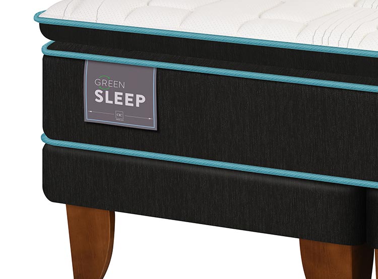 JUEGO DE DORMITORIO CIC CAMA EUROPEA GREEN SLEEP BD 2 PLAZAS + SET TORINO CHOCOLATE - 4