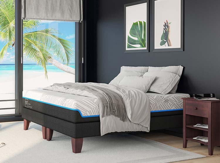 JUEGO DE DORMITORIO CIC CAMA EUROPEA GREEN INFINITY BD 2 PLAZAS + RESPALDO MUNICH - 6