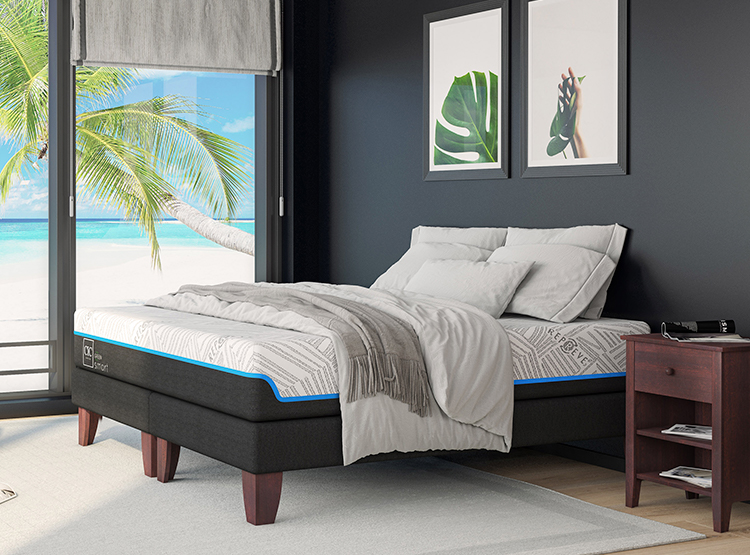 JUEGO DE DORMITORIO CIC CAMA EUROPEA GREEN INFINITY BD 2 PLAZAS + RESPALDO KAVERY - 6