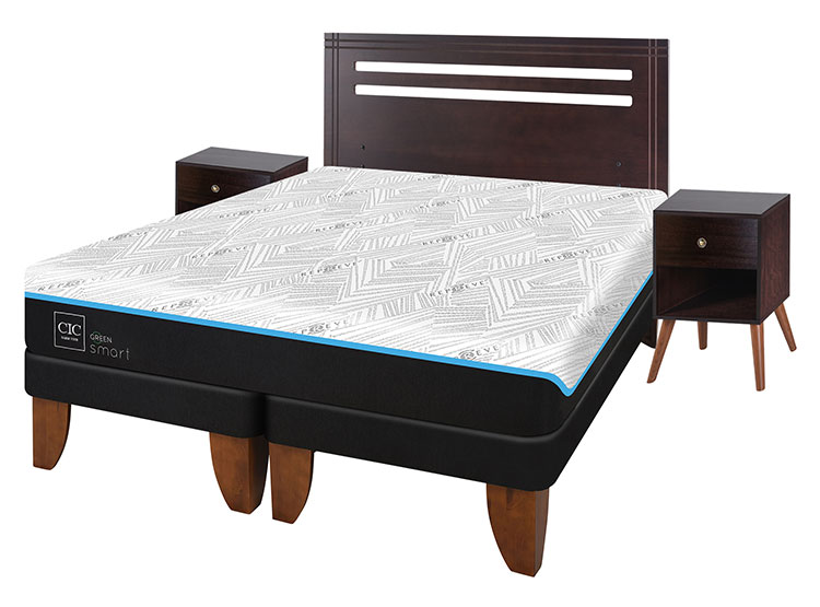 JUEGO DE DORMITORIO CIC CAMA EUROPEA GREEN INFINITY BD 2 PLAZAS + SET MUNICH - 2