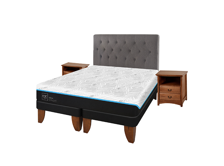 JUEGO DE DORMITORIO CIC CAMA EUROPEA GREEN INFINITY BD 2 PLAZAS + SET KAVERY - 2
