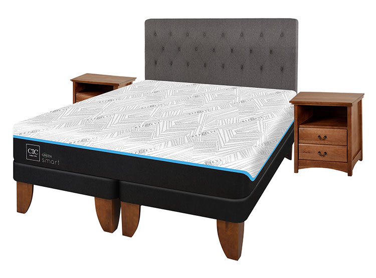 JUEGO DE DORMITORIO CIC CAMA EUROPEA GREEN INFINITY BD KING + SET KAVERY - 2