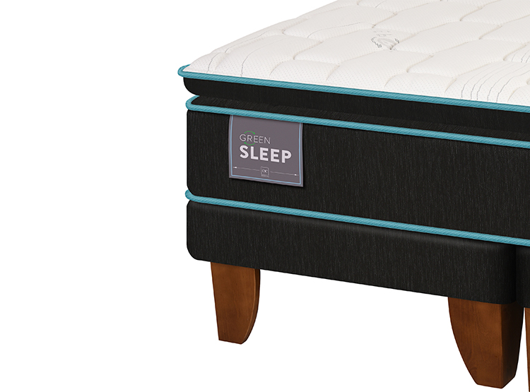 JUEGO DE DORMITORIO CIC CAMA EUROPEA GREEN SLEEP BD 2 PLAZAS + RESPALDO KAVERY - 4