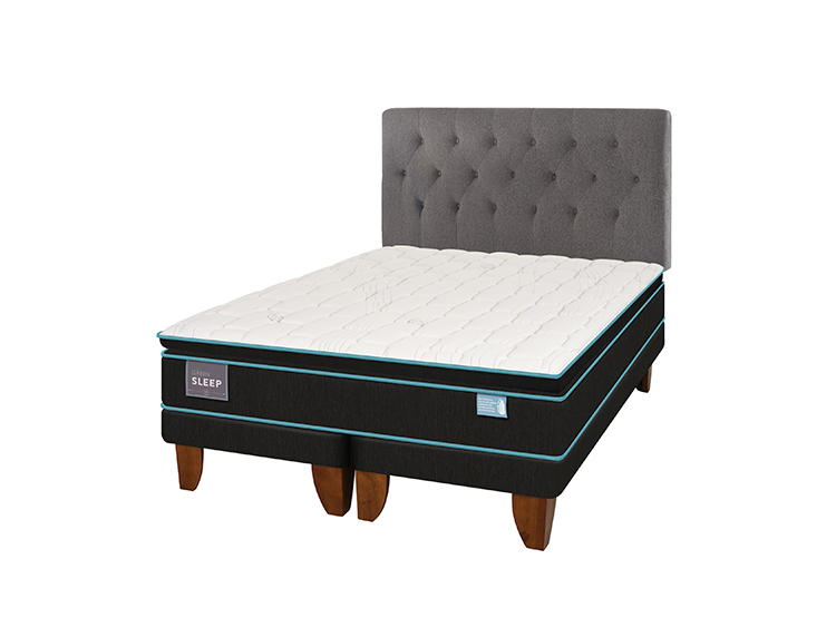 JUEGO DE DORMITORIO CIC CAMA EUROPEA GREEN SLEEP BD KING + RESPALDO KAVERY - 2