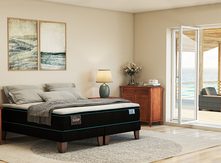 JUEGO DE DORMITORIO CIC CAMA EUROPEA GREEN SLEEP BD KING + RESPALDO KAVERY - 6