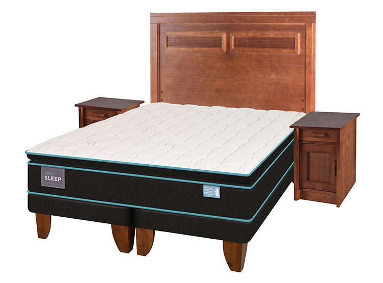 JUEGO DE DORMITORIO CIC CAMA EUROPEA GREEN SLEEP BD 2 PLAZAS + SET MILAN - 2