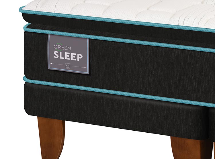 JUEGO DE DORMITORIO CIC CAMA EUROPEA GREEN SLEEP BD 2 PLAZAS + SET MILAN - 4