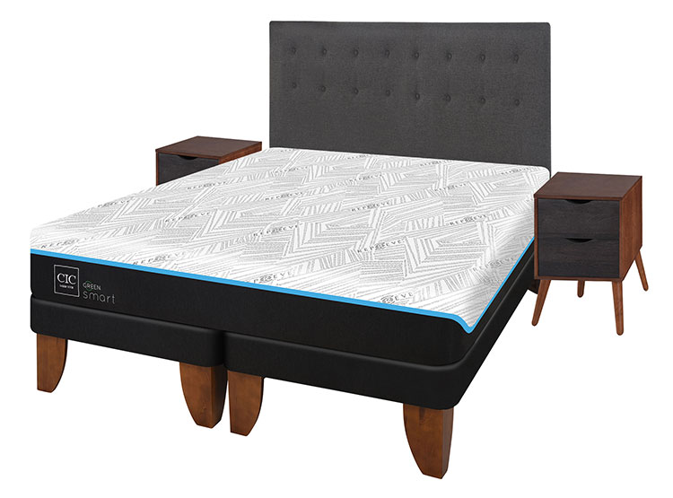 JUEGO DE DORMITORIO CIC CAMA EUROPEA GREEN INFINITY BD KING + SET EUFRATES - 2